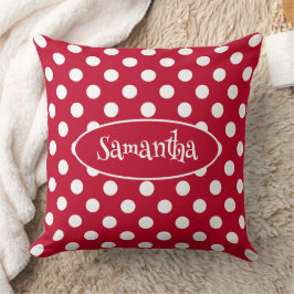 Cojín Decorativo RED + Polka White Dots