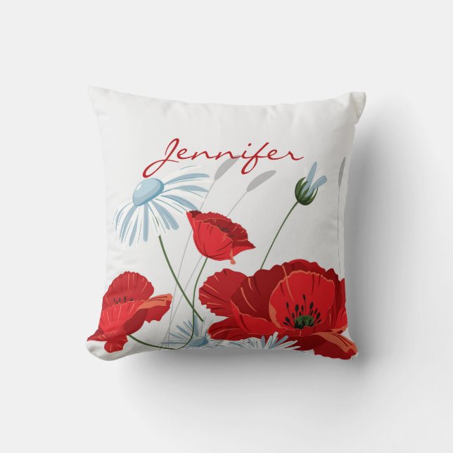 Cojín Decorativo Red Poppies (Anverso)