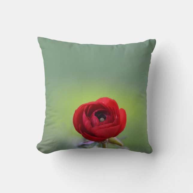 Cojín decorativo Red Ranunculus Blossom (Anverso)