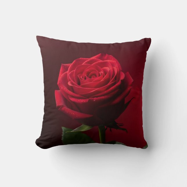 Cojín Decorativo red rose background romantic design luxury (Anverso)