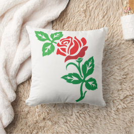 Cojín Decorativo Red Rose Flower Design – Classic Floral Beauty