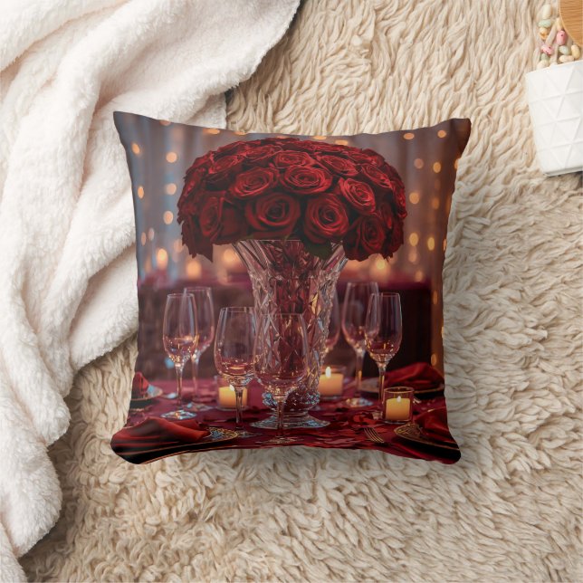 Cojín Decorativo Red Rose Romantic Valentine Decorative Sofa Pillow (Manta)
