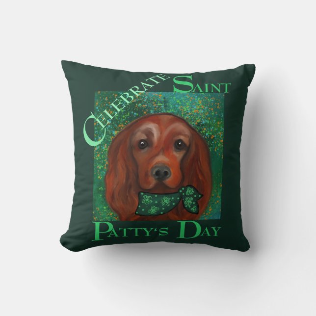 Cojín Decorativo Red Setter de Irlanda (Anverso)