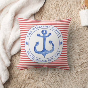 Cojín Decorativo Red Strike Nautical - Family Beach House