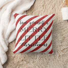 Cojín Decorativo Red Stripe Feliz Navidad