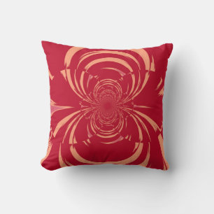 Cojín Decorativo Red Swirl Retro Art Deco
