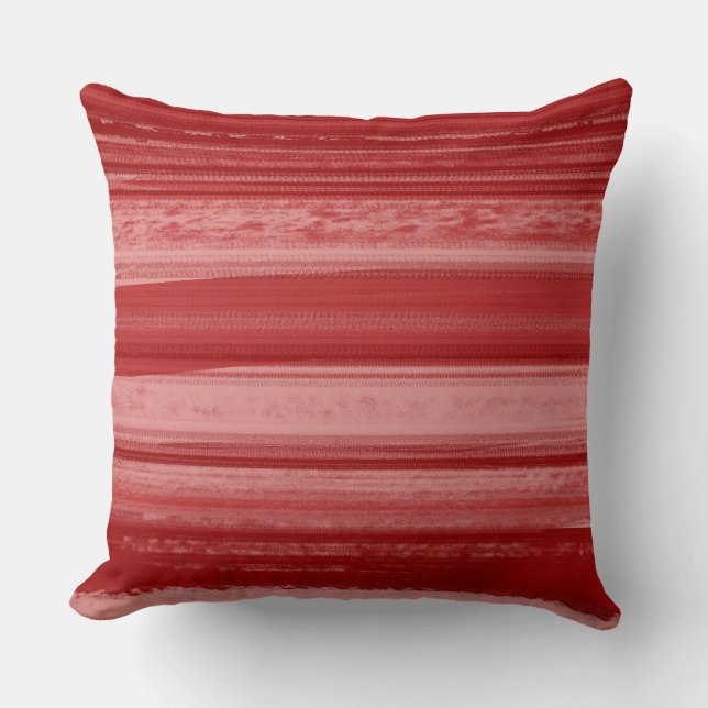 Cojín Decorativo Red Texture Stripe – Urban Abstract (Anverso)