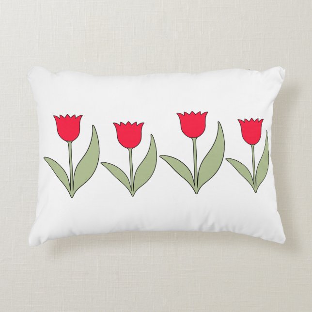Cojín Decorativo red tulip pillow (Anverso)