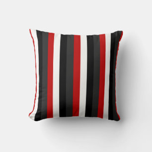 Cojín decorativo Red White Black STRIPES