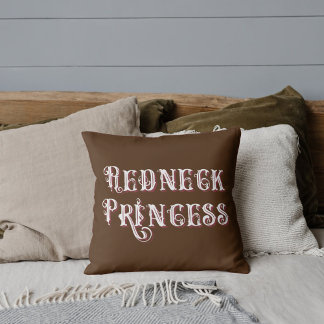 Cojín Decorativo Redneck Princess Fancy Text