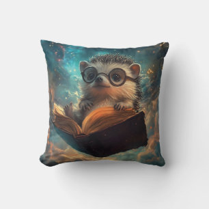 Cojín Decorativo Redoble de libros de cutis en una galaxia de histo