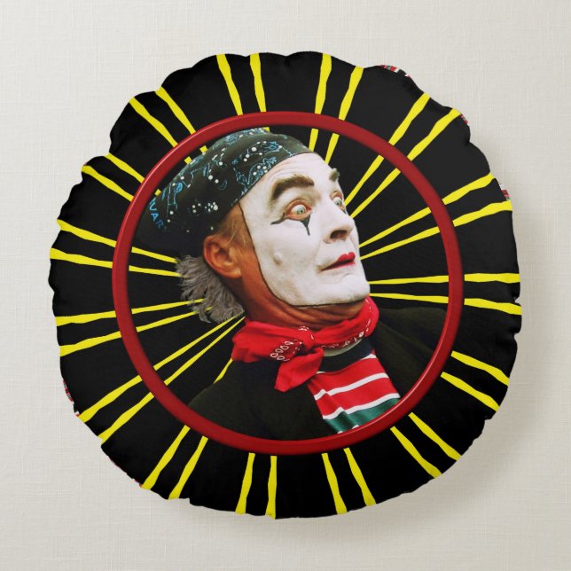 Cojín decorativo redondeado mime asustado (Anverso)