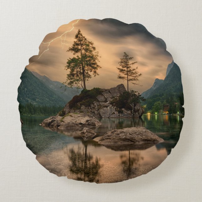 Cojín decorativo redondo (16") (Anverso)