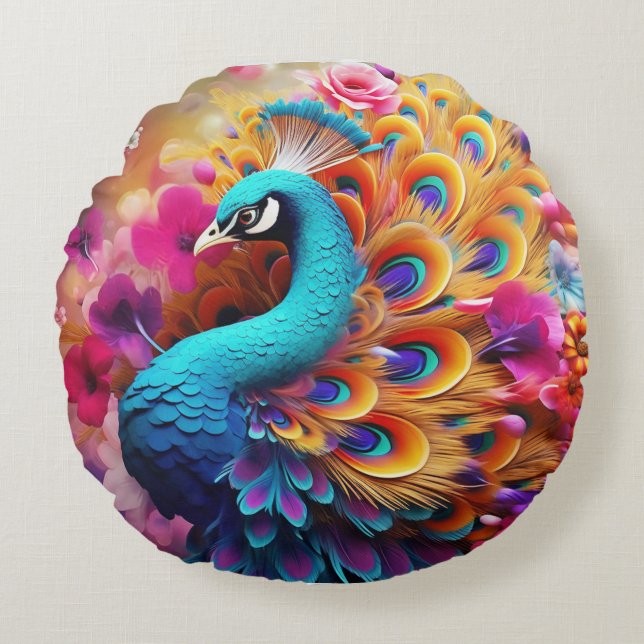 Cojín decorativo redondo (16") (Anverso)