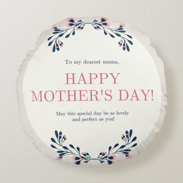 Cojín decorativo redondo (16") (Anverso)