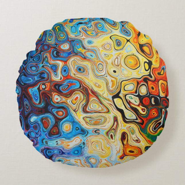 Cojín decorativo redondo (16") (Anverso)