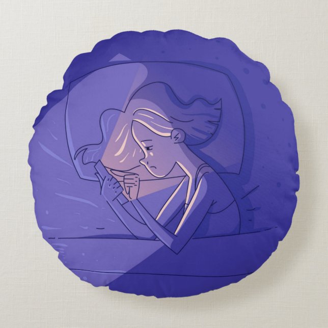 Cojín decorativo redondo (16") (Anverso)