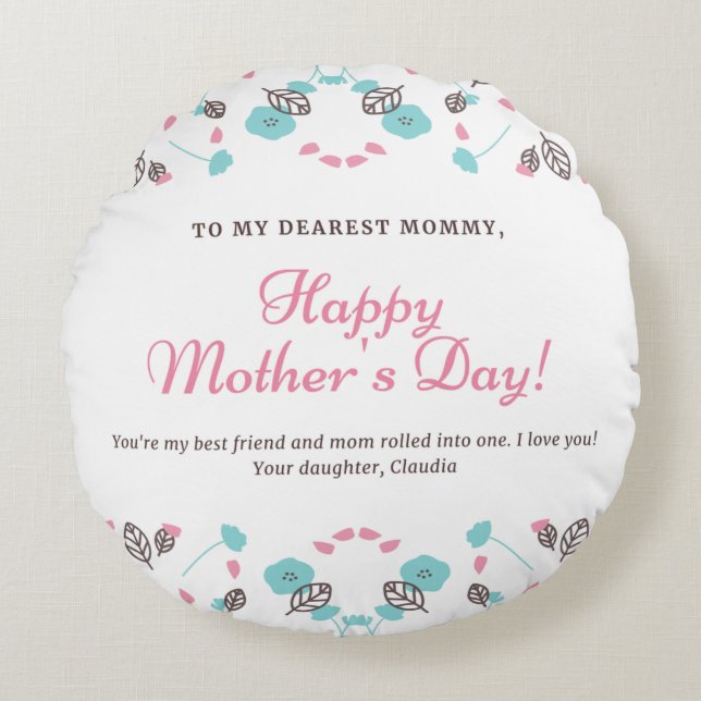 Cojín decorativo redondo (16") (Anverso)