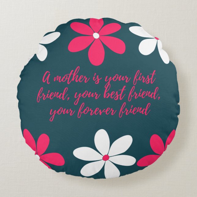 Cojín decorativo redondo (16") (Anverso)