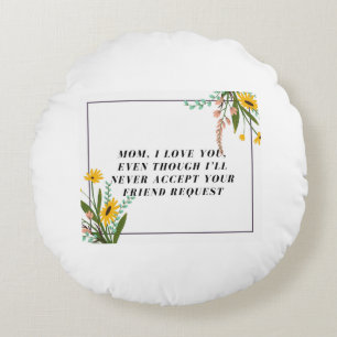 Cojín decorativo redondo (16")