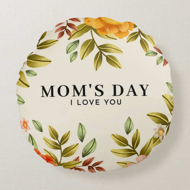 Cojín decorativo redondo (16") (Anverso)