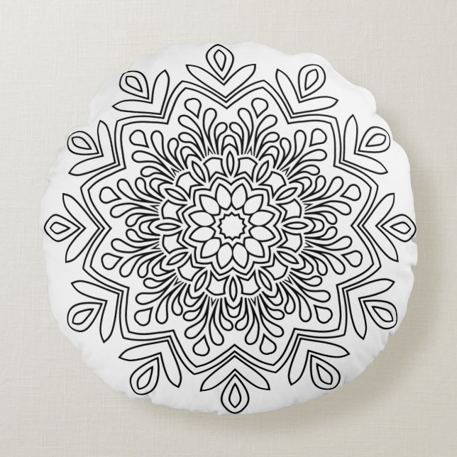 Cojín decorativo redondo (16") (Anverso)