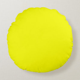 Cojín decorativo redondo amarillo limón (16")