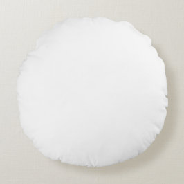 Cojín decorativo redondo blanco (16")