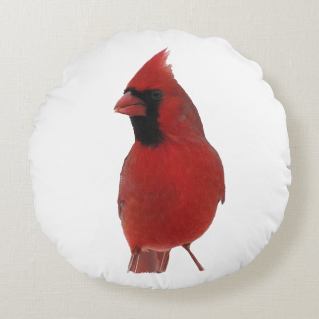Cojín decorativo redondo cardinal (Anverso)