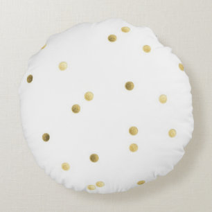 Cojín decorativo redondo cepillado oro del