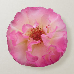 Cojín decorativo redondo color de rosa rosado