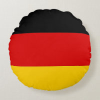 Cojín decorativo redondo con bandera de Alemania