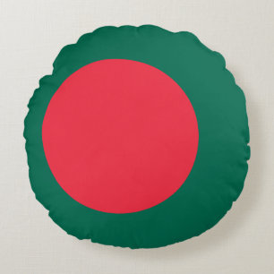 Cojín decorativo redondo con bandera de Bangladesh