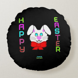 Cojín decorativo redondo conejo de Pascua