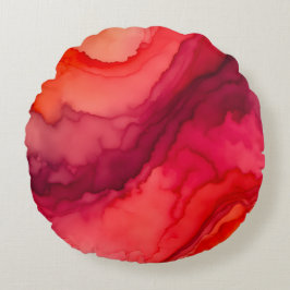 Cojín decorativo redondo de arte humeante colorido
