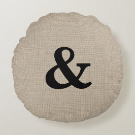 Cojín decorativo redondo de Black Ampersand