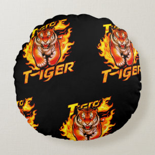 Cojín decorativo redondo de diseño de tigres