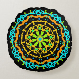 Cojín decorativo redondo de excito floral