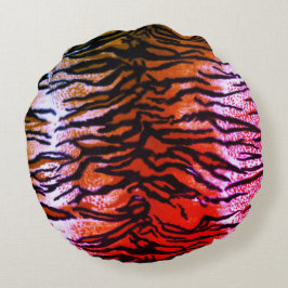 Cojín decorativo redondo de impresión de tigre nar