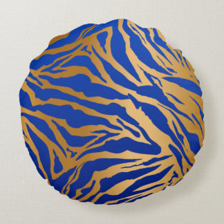 Cojín decorativo redondo de impresión de tigres az