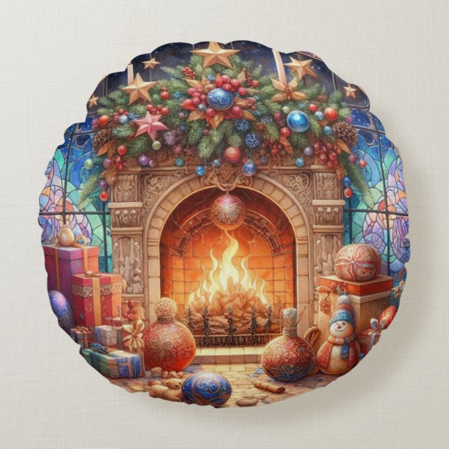 Cojín decorativo redondo de la chimenea (Anverso)