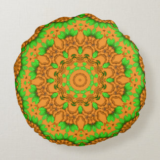 Cojín decorativo redondo de la mandala del arte 3D