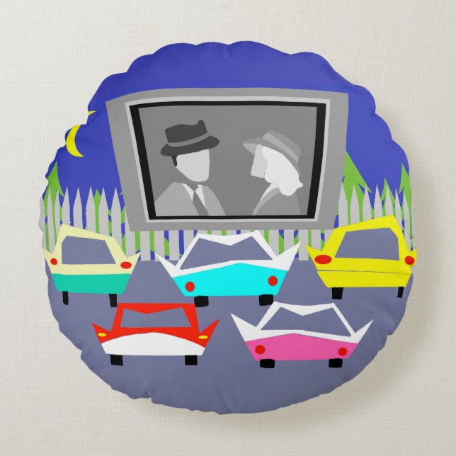 Cojín decorativo redondo de la película del (Anverso)