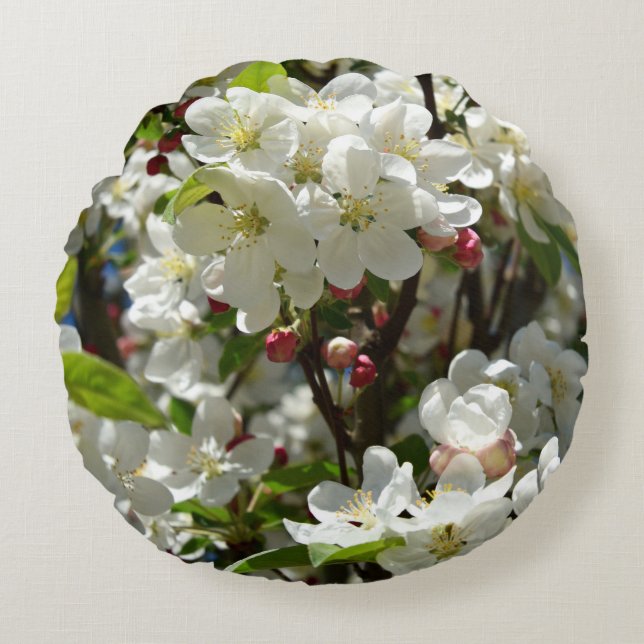Cojín decorativo redondo de la primavera (Anverso)