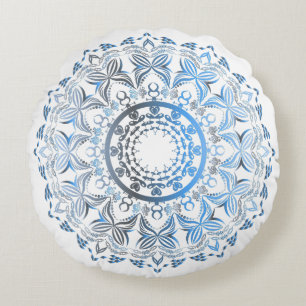 Cojín decorativo redondo de Mandala -