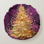 Cojín decorativo redondo de Navidades tropicales a<br><div class="desc">Cojín decorativo redondo de Navidades tropicales audaces</div>