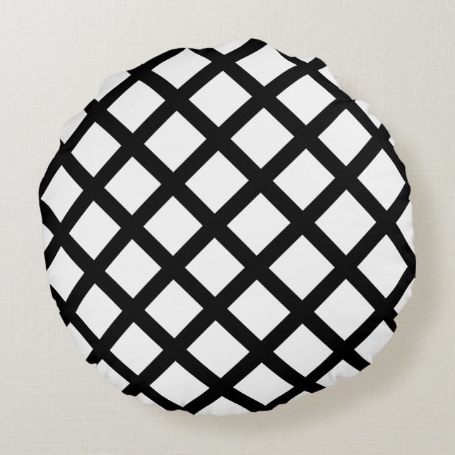 Cojín decorativo redondo de Personalizado blanco n (Reverso)