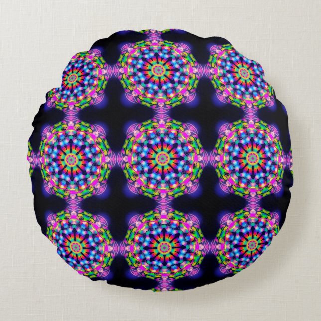 Cojín decorativo redondo de poliéster (Anverso)