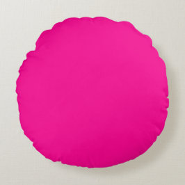 Cojín decorativo redondo de poliéster (16"), rosa 