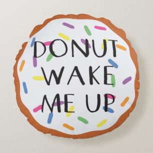 Cojín decorativo redondo de poliéster cepillado 